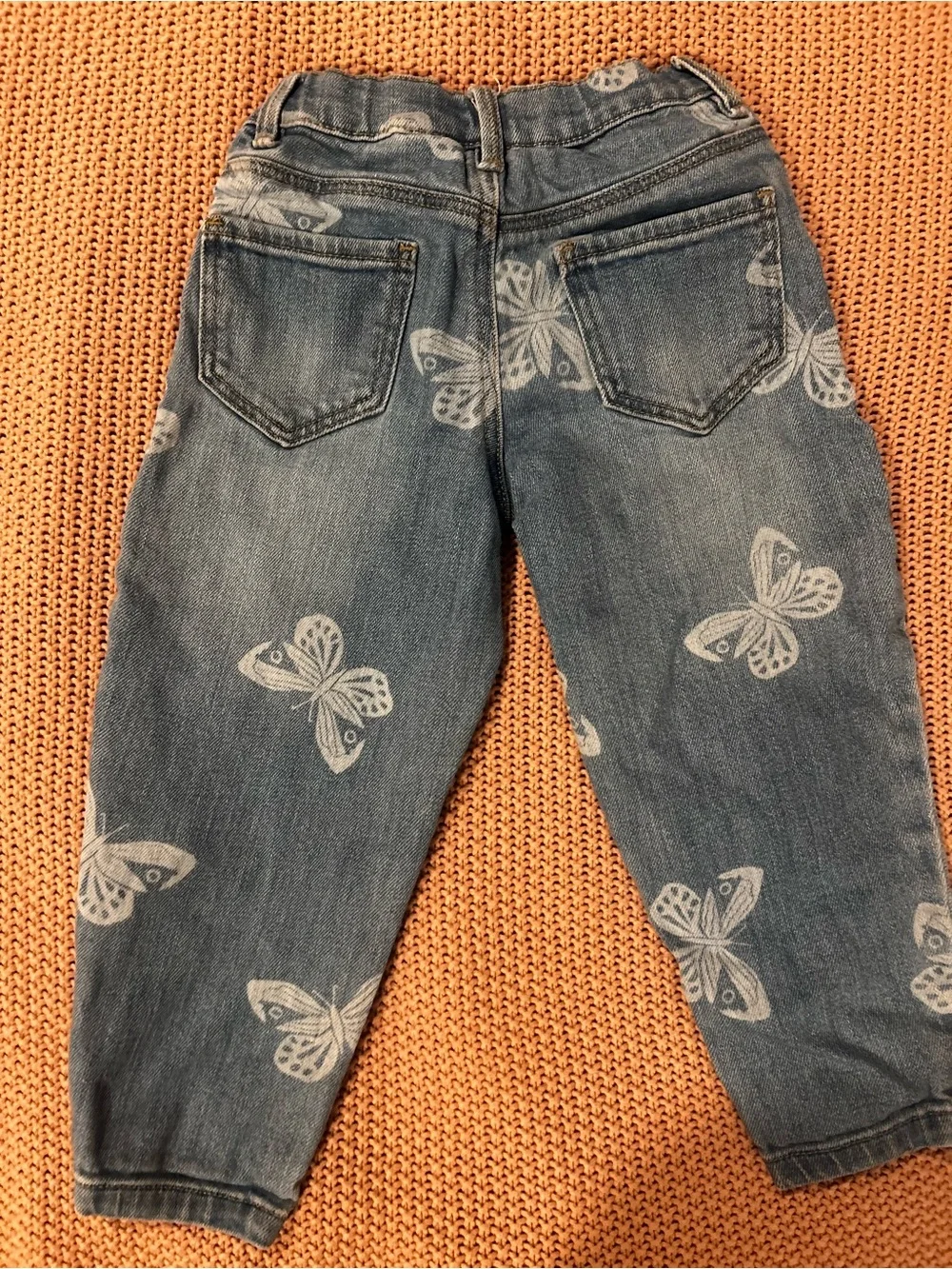 OshKosh B’gosh Girls Butterfly Print Jeans Light Wash Size 4/4A